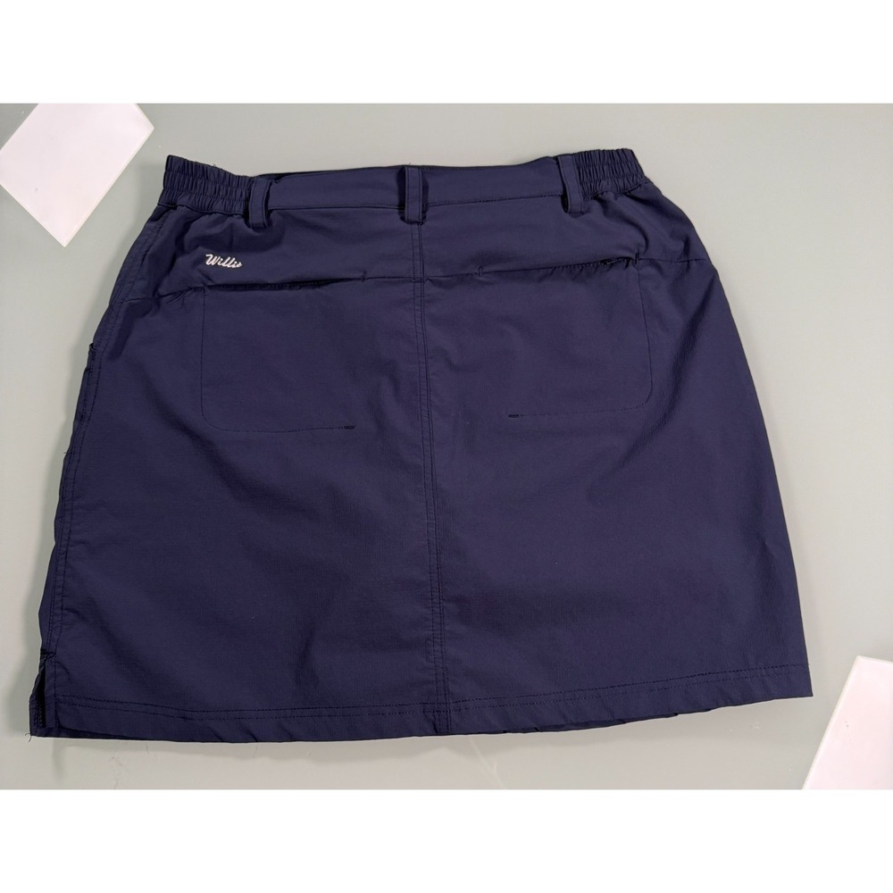 Willit Golf Skirt Women's Large Navy Blue Stretch Skort Built in Shorts - Picture 2 of 11